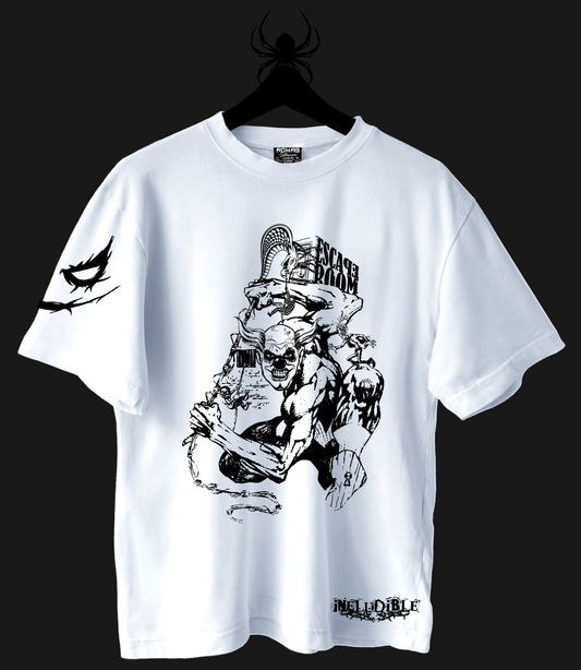 ROKAS-T-shirt en polyester sublimé au toucher coton – Noir et blanc | Design exclusif : aménagement de la pièce 
